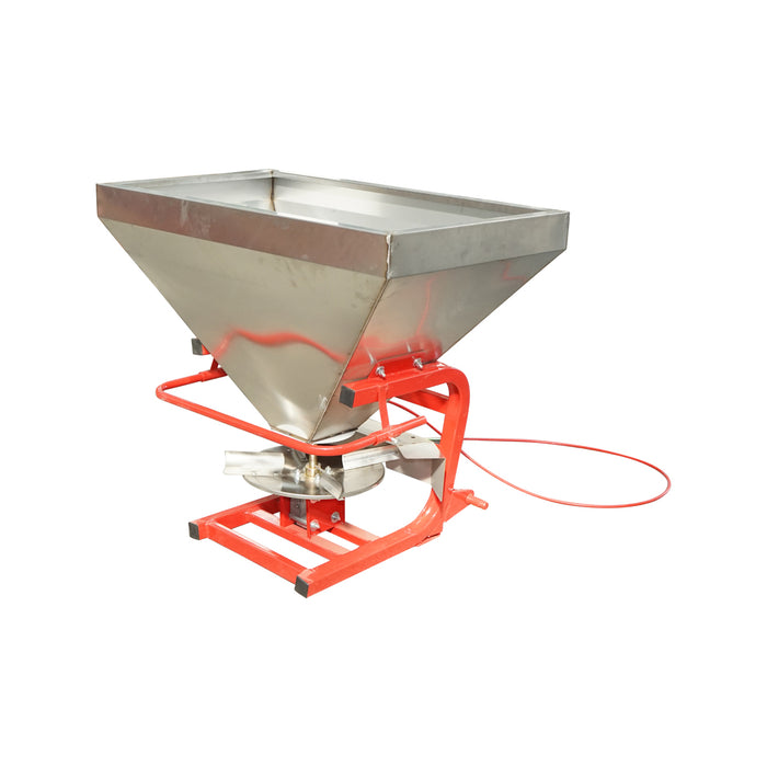 Spandiconcime FLS400 con tramoggia da 400 kg Distributore di fertilizzanti in acciaio inox con cardano incluso e tramoggia da 400 Kg
