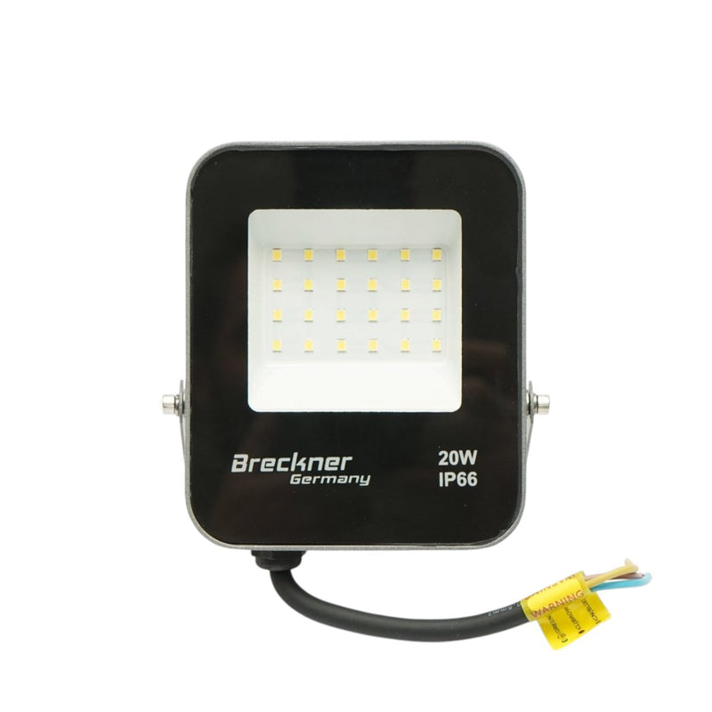 Proiettore LED 20W, 220V, 6500K, 1800lm, fascio largo, 120x100x28mm, IP66 Breckner Germany