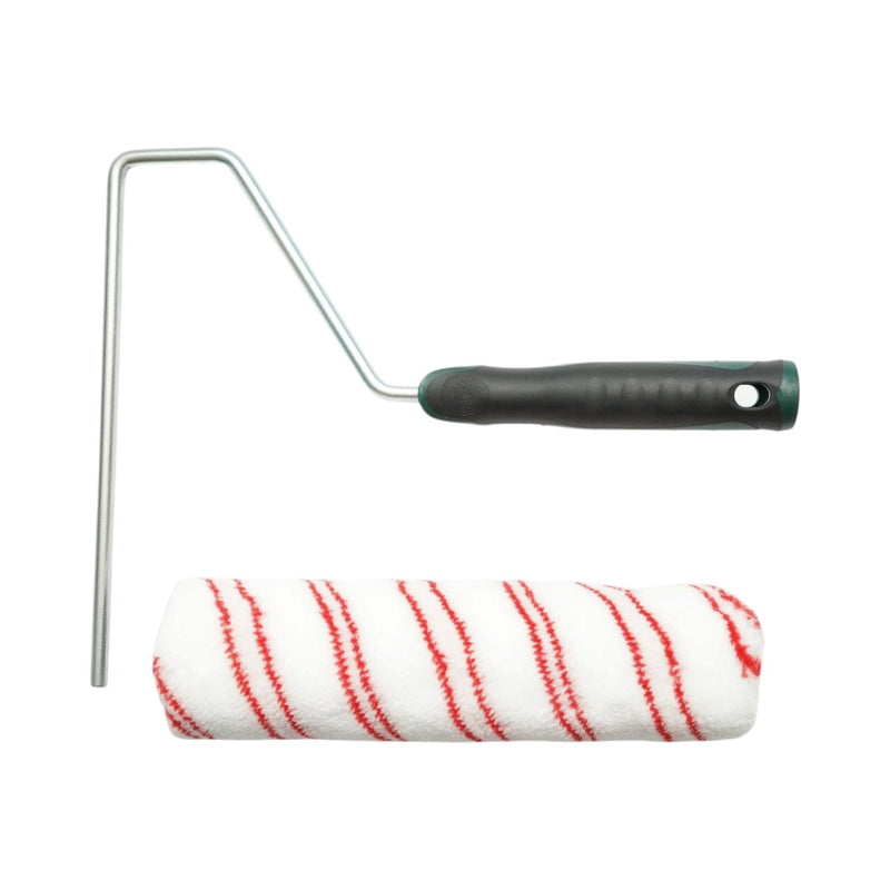 Rullo in poliestere da 25 cm, diametro del rullo 70 mm, pelo da 18 mm, manico ergonomico Soft-Grip 2K. Breckner Germany