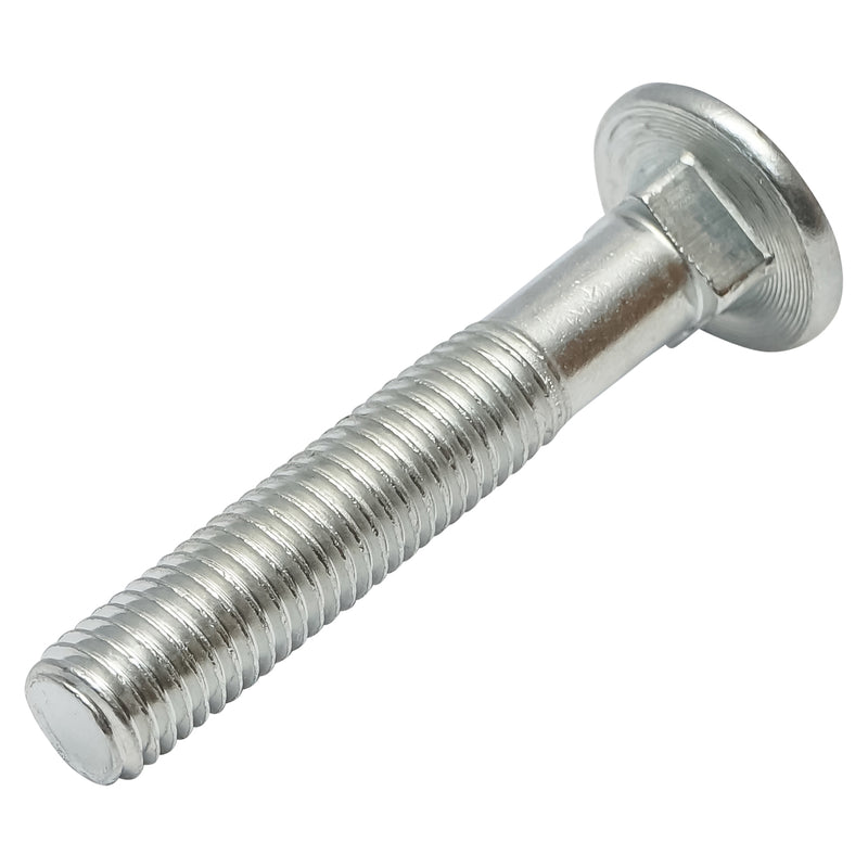 Set di 50 bulloni a testa tonda con quadro sottotesta (tipo aratro) zincati DIN 603 M12x70 mm