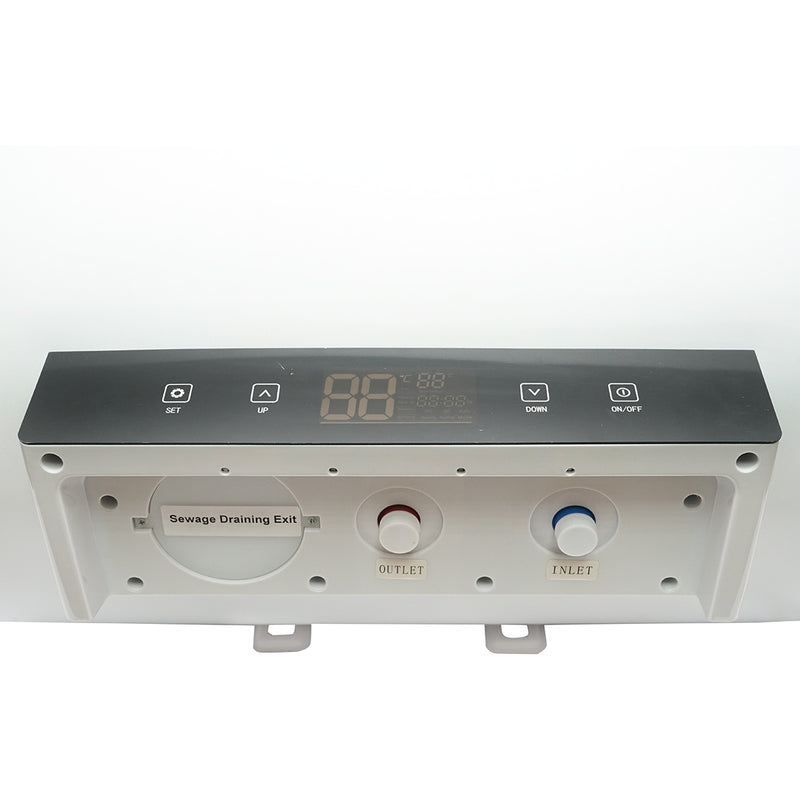 Scaldacqua elettrico AC/DC (solare/220V), 60 L, 2000 W, 470x685 mm, installazione orizzontale, con telecomando, per acqua calda sanitaria. Breckner Germany