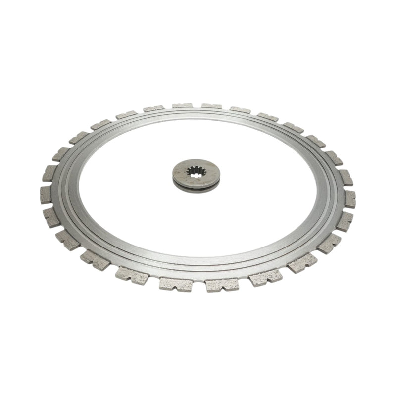 Disco diamantato ad anello segmentato da 400 mm, 26 segmenti, rullo di trascinamento per macchina tagliacemento Breckner Germany
