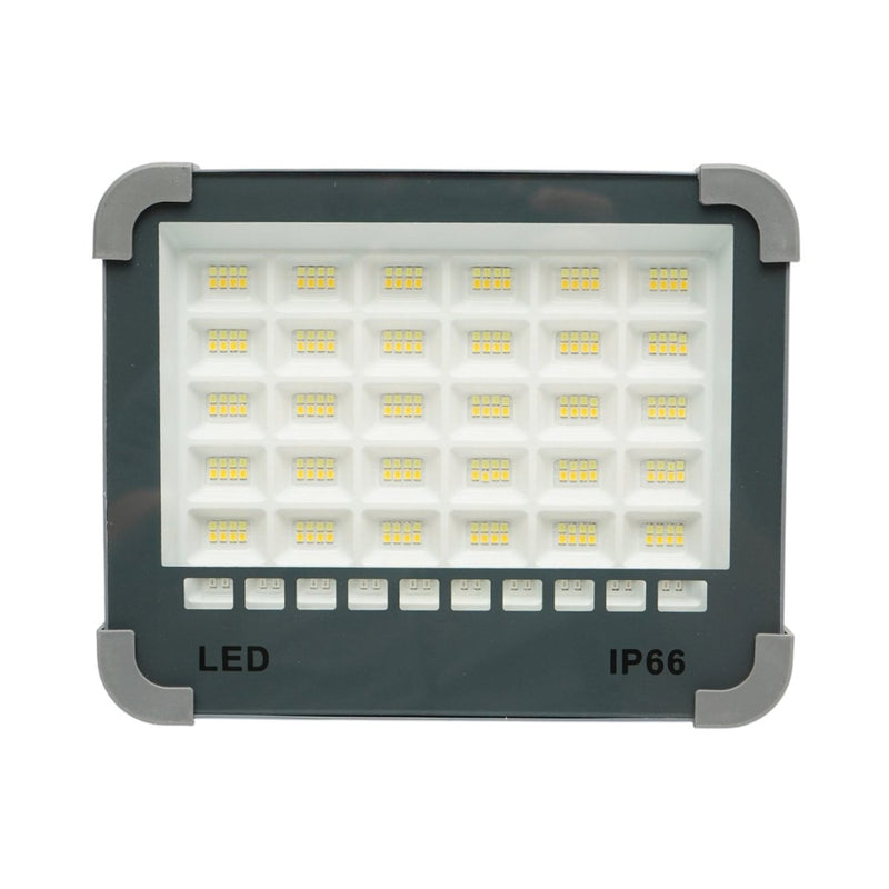 Faretto LED portatile da 100 W con pannello solare da 3 W, batteria da 3600 mAh, 6 modalità di illuminazione, magnete, gancio e funzione power bank USB (210x170x55 mm) Breckner Germany