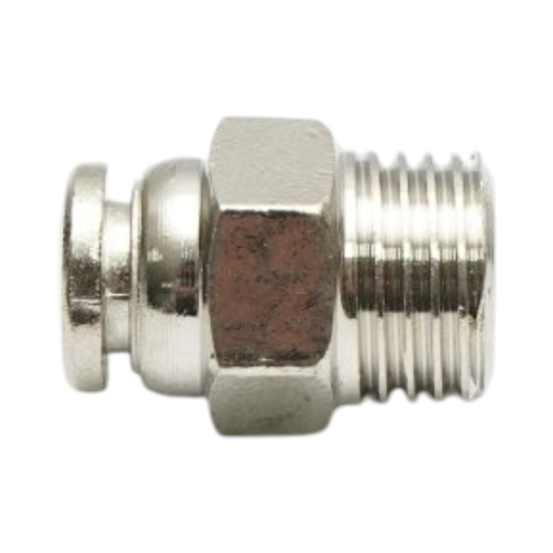 Raccordo rapido metallico dritto da 6 mm, filetto maschio da 1/4 di pollice