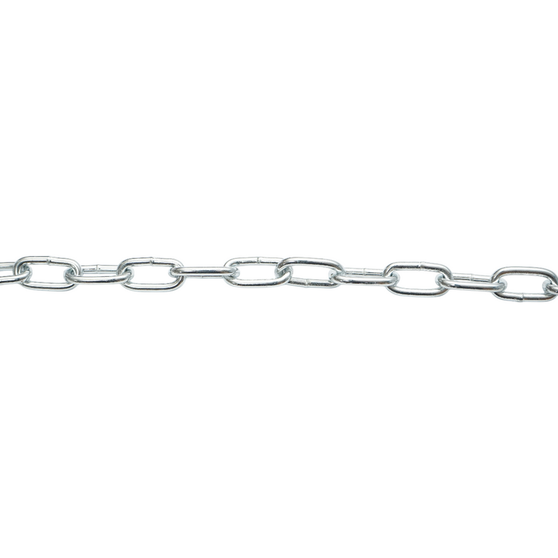 Catena elettrozincata 3,5x18x14 mm DIN5685A, rotolo da 60 m in fusto di plastica