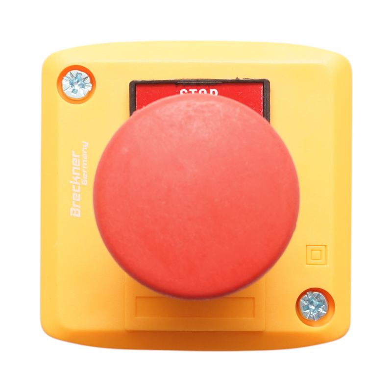 Custodia con pulsante di arresto di emergenza a fungo (rosso, ritorno a molla, 1 NC, 40 mm) Breckner Germany