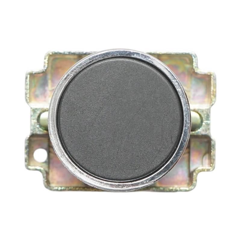 Pulsante in metallo nero con ritorno 1NO, 400V/10A, LAY5 Breckner Germany