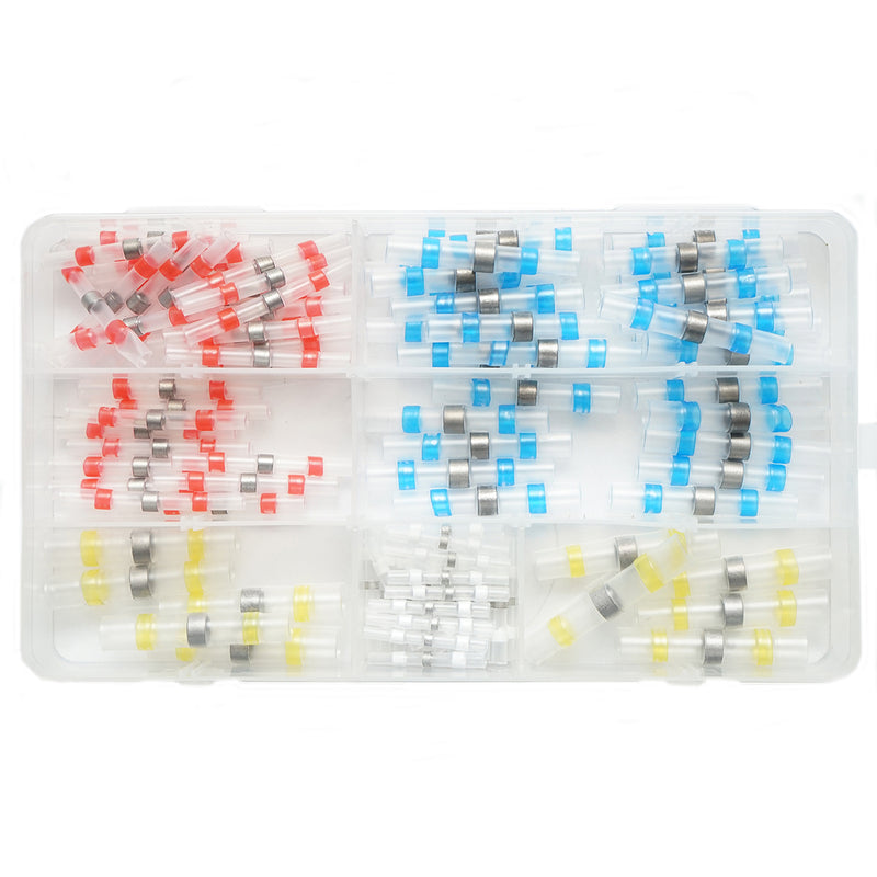 Kit da 100 connettori termorestringenti con anello di saldatura (0,25–6 mm²) – Leader