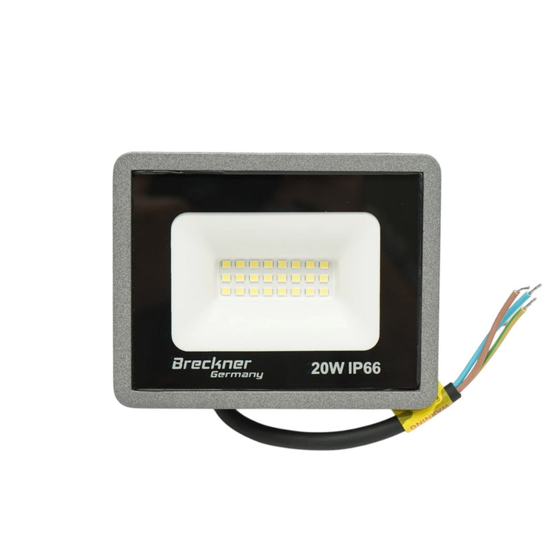 Proiettore LED 20W, 100-265V, 6500K, 2000lm, fascio largo, 115x90x25mm, IP66 Breckner Germany