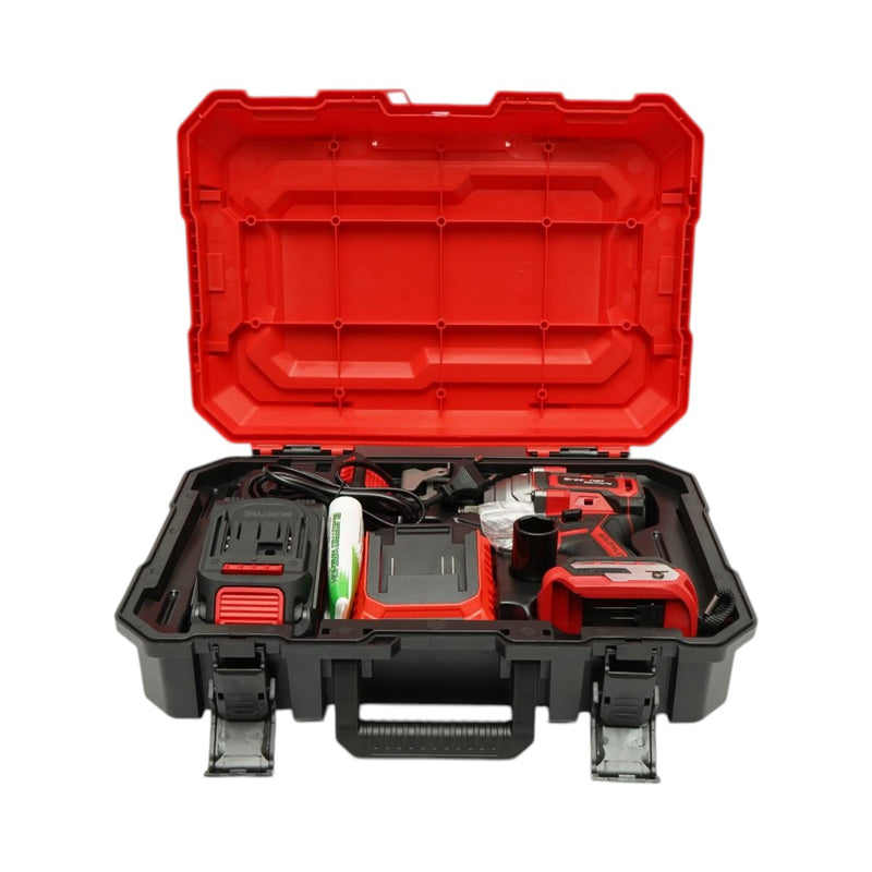 Avvitatore a impulsi da 1/2" e 500 W, due batterie agli ioni di litio da 21 V e 4 Ah, LED, motore brushless, 450 Nm, 0-1800/2400 giri/min Breckner Germany
