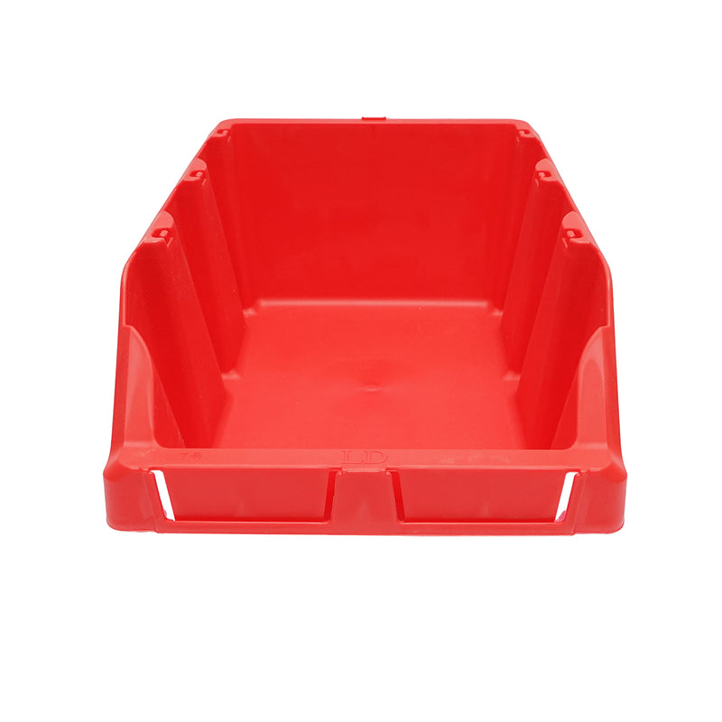 Scatola portaoggetti in plastica rossa, dimensioni 490x300x195 mm