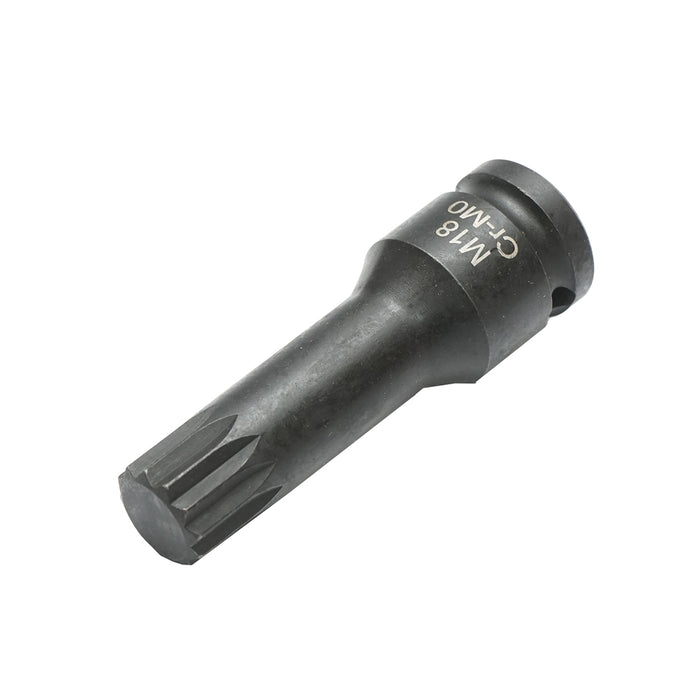 Chiave a bussola a percussione scanalata M18, 78 mm, 1/2 quadrato Cr-Mo