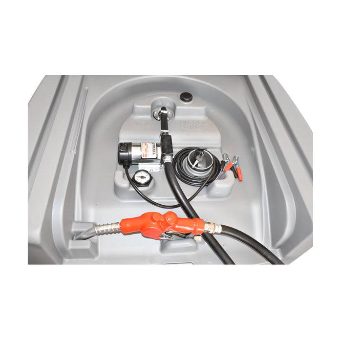 Serbatoio per gasolio da 400 Litri con impianto di trasferimento 12V, Portata 40 L/min., Serbatoio per Carburante Portatile