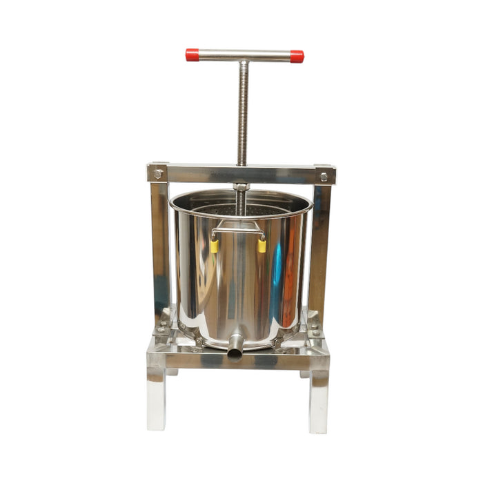 Pressa manuale in acciaio inox per cera, capacità 10L