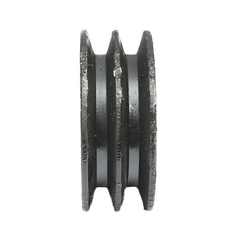 Puleggia a 2 gole, 87x34 mm, per albero da 24 mm con chiavetta