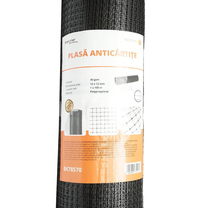 Rete anti-talpa 40g, 1x100m, 12x12mm, rete anti talpa, protezione per talpe