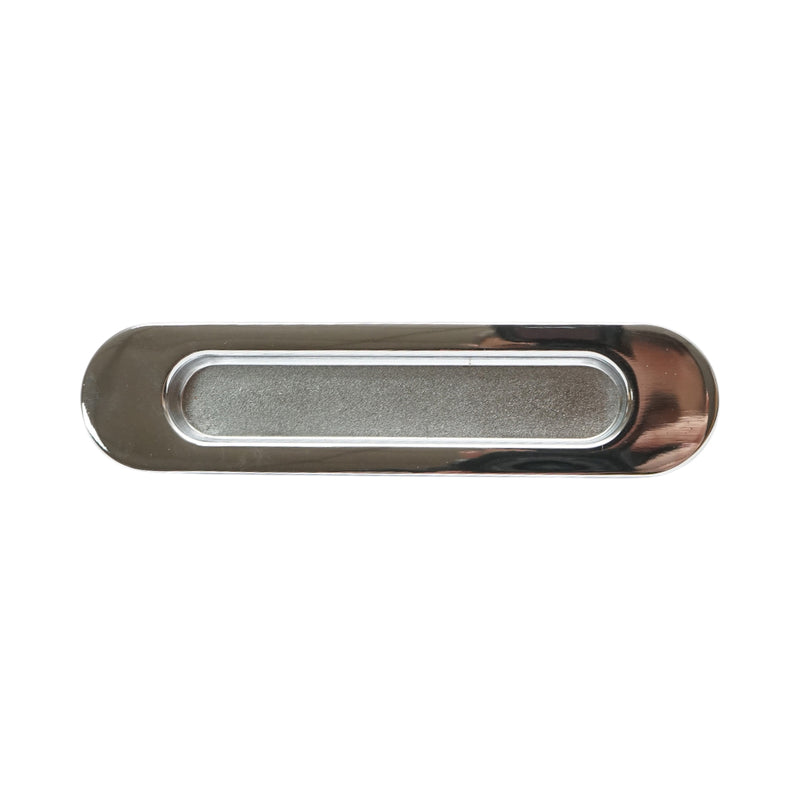 Maniglia a incasso cromata a conchiglia per porta scorrevole 36x150 mm