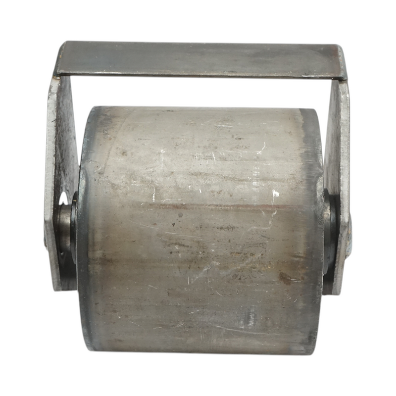 Rullo per contenitore ribaltabile, 200x178 mm, supporto da saldare, acciaio grezzo