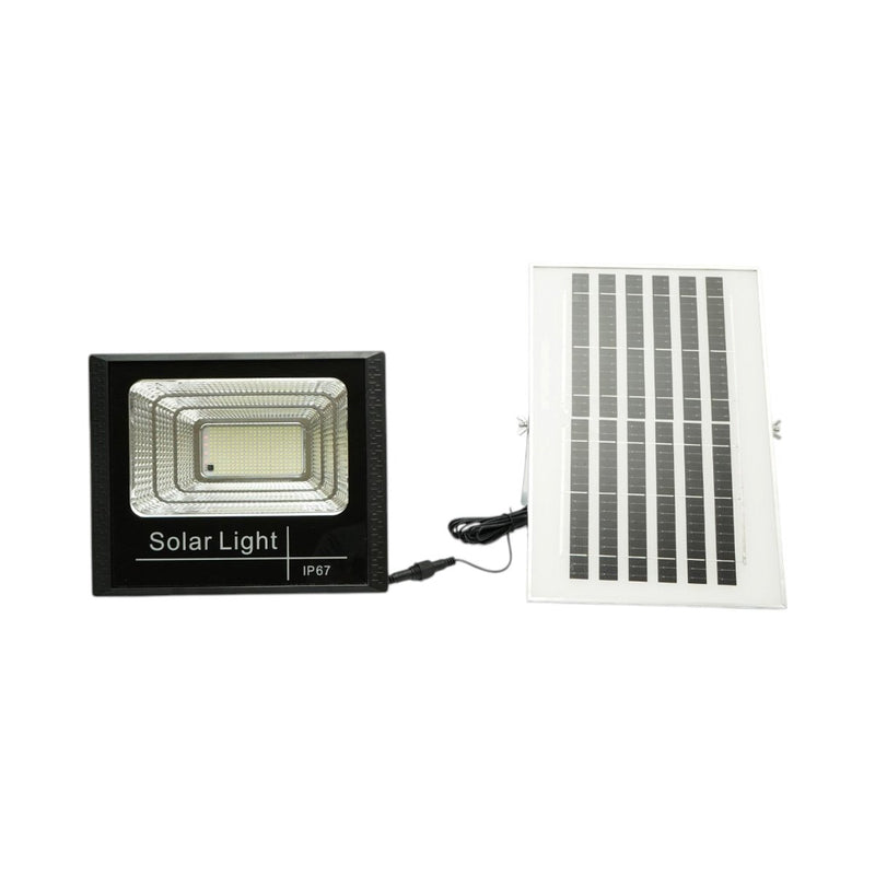 Faretto LED da 100 W, 6500 K, con pannello solare da 8 W, batteria LiFePO4 da 6000 mAh e telecomando (IP67) Breckner Germany