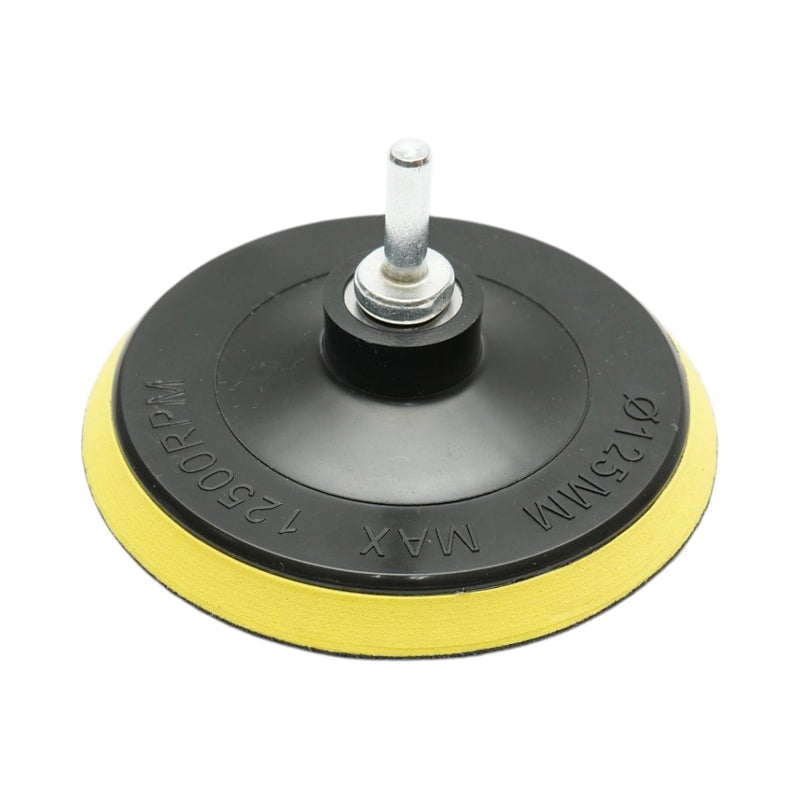 Set con platorello in velcro da 125 mm, 5 dischi abrasivi (P80–P240) e adattatore M14 per smerigliatrice angolare e trapano Breckner Germany