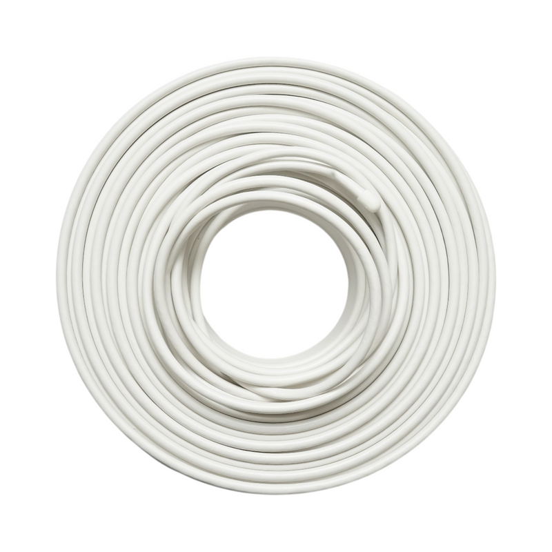 Cavo coassiale RG6 per videosorveglianza K-TEX, 1 mm CCA, schermato, 75 Ohm, PVC bianco, 100 m/rotolo