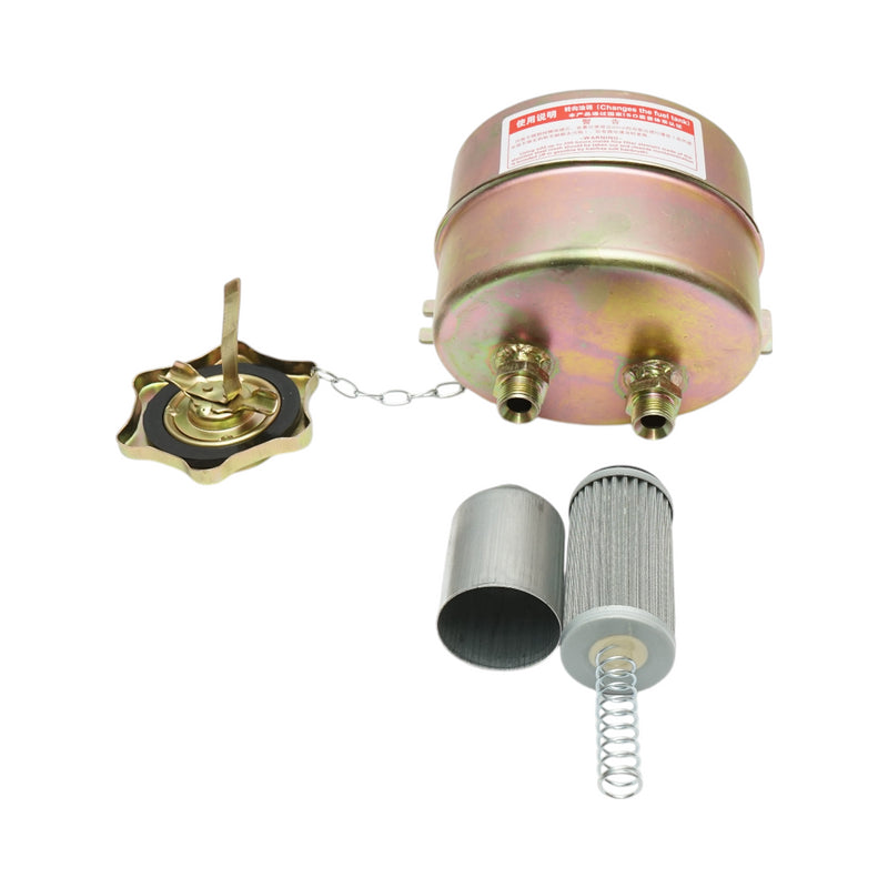 Filtro decantatore per olio idraulico con serbatoio metallico e elemento filtrante integrato, attacco ridotto M20x1.5