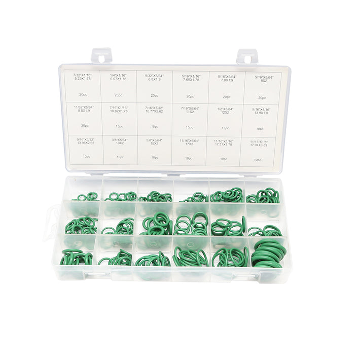 Kit O-ring per climatizzazione da 270 pezzi, colore verde.