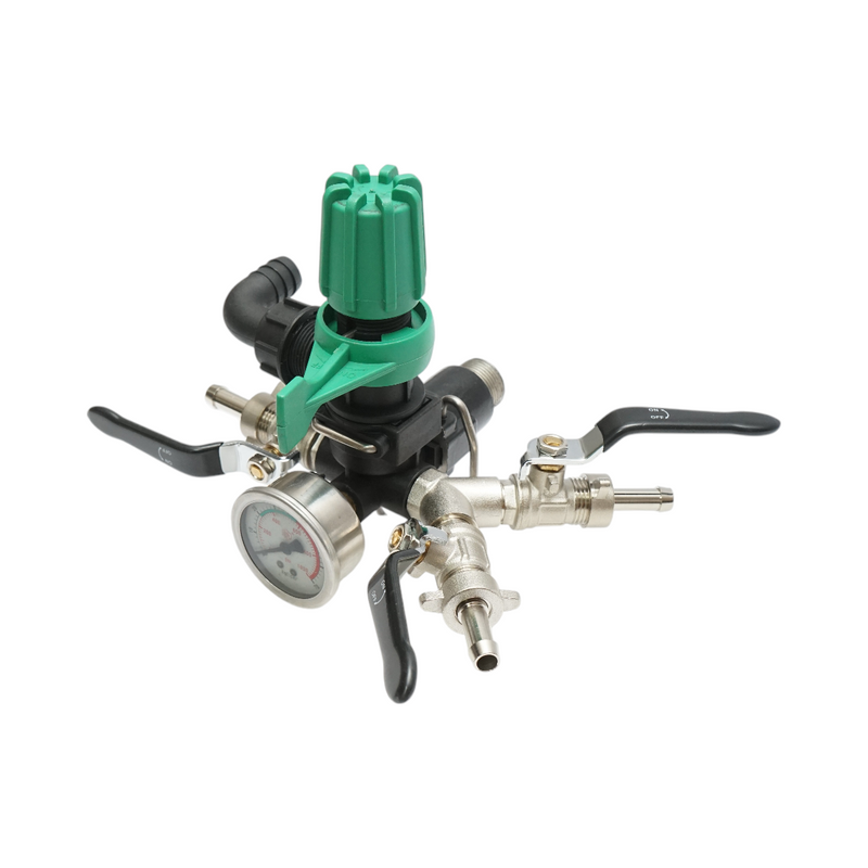 Valvola di controllo a 3 vie per irroratrice, manometro a bagno di glicerina da 1000 PSI