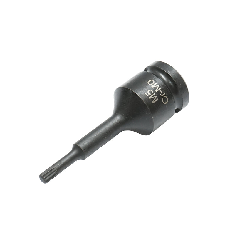 Chiave a bussola a percussione scanalata M5, 78 mm, 1/2 quadrato Cr-Mo