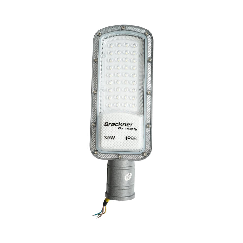 Lampione stradale LED da 30 W, 100-265 V, 6500 K, 3300 lm, montaggio su palo, 285x100x25 mm, IP66 Breckner Germany