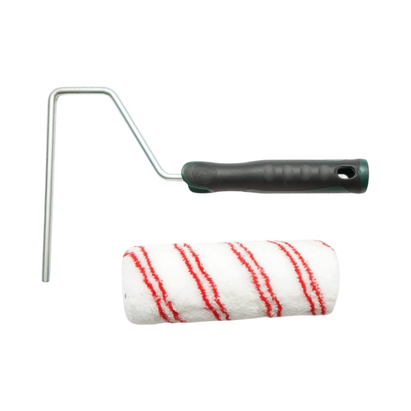 Rullo in poliestere da 18 cm, diametro 70 mm, altezza pelo 18 mm, impugnatura ergonomica bimateriale (soft-grip) Breckner Germany