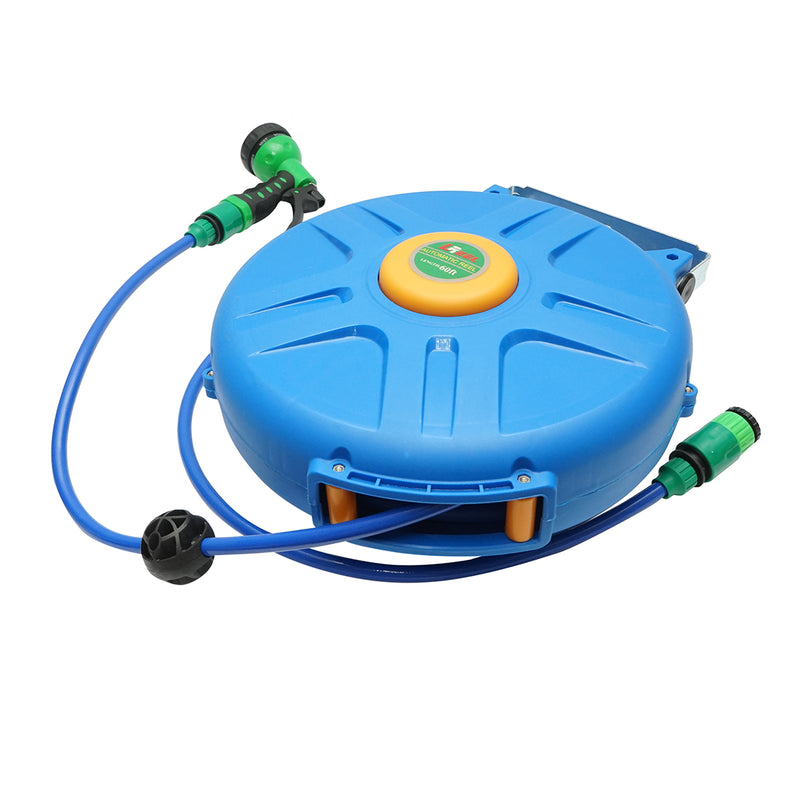 Rullo avvolgitubo automatico da 19 m con pistola regolabile a 9 funzioni