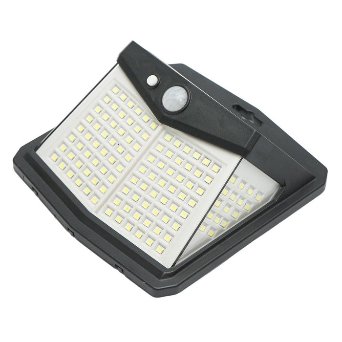 Lampada solare LED 147lm per parete, recinzione, scala con pannello solare 0,65W/5,5V, batteria 3,7V/1,2 Ah e sensore di movimento IP54