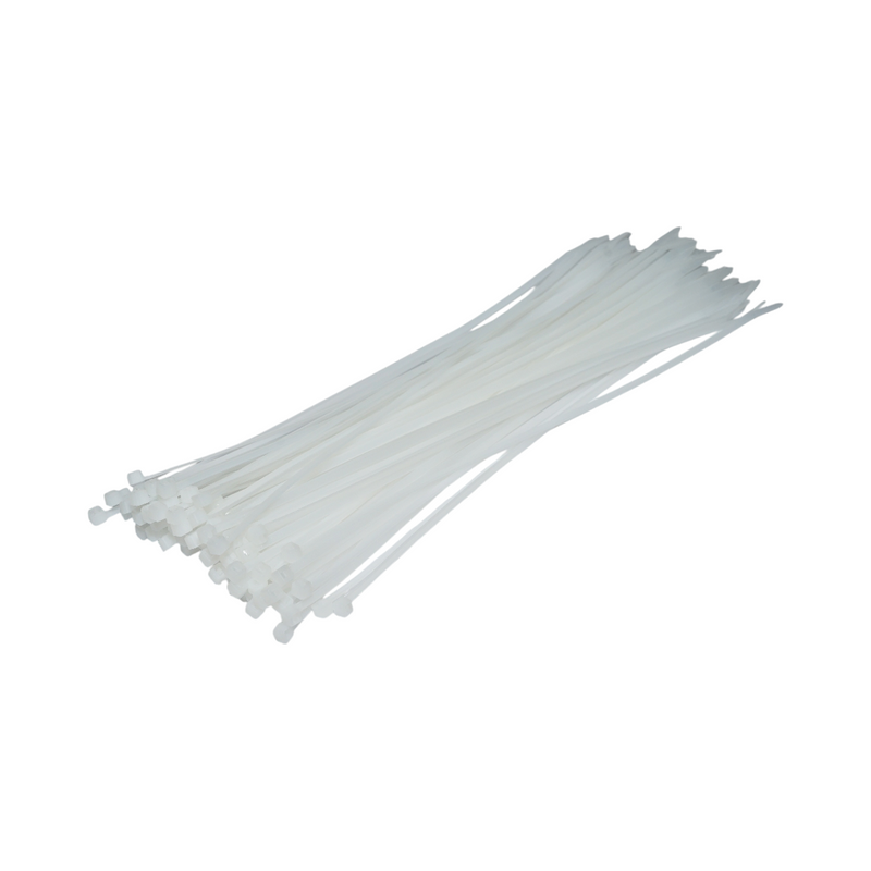 Fascette stringicavo in plastica bianca, 3,6 × 290 mm, 100 pezzi/set Longroad