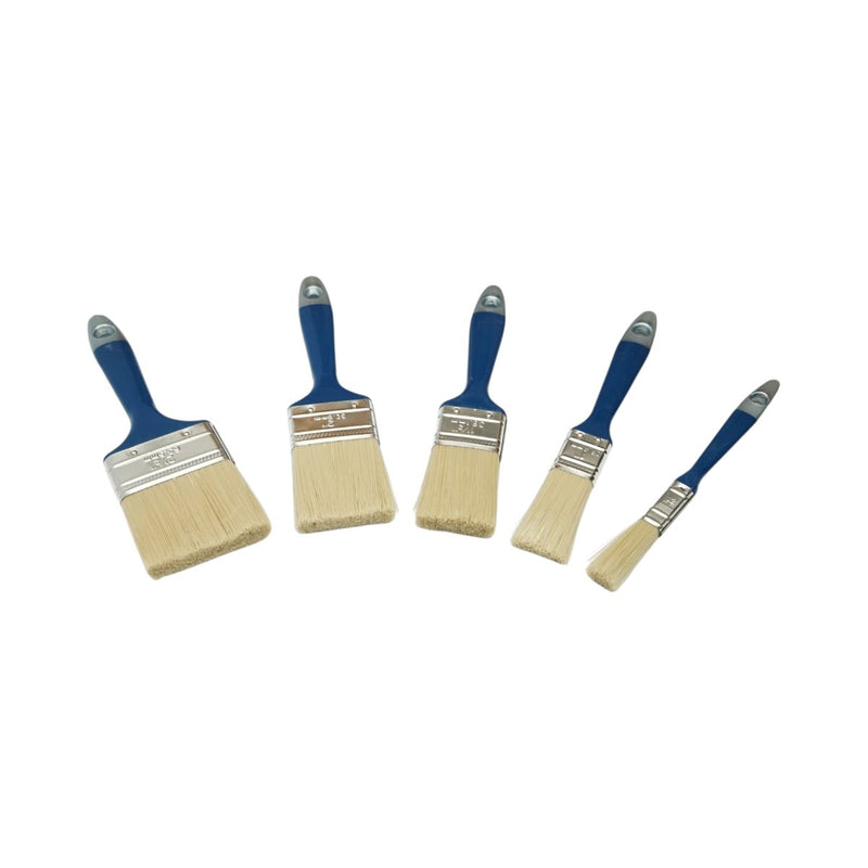 Set di 5 pennelli piatti (12 mm, 25 mm, 38 mm, 50 mm, 63 mm), setole in PET, manico in PP Breckner Germany
