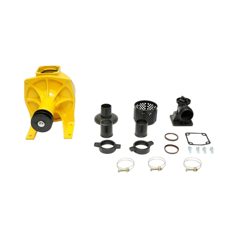 Pompa centrifuga autoadescante per acqua con doppia puleggia, 3 kW, 2 pollici, portata 33 m³/h, profondità di aspirazione 7 m, prevalenza 33 m, per irrigazione