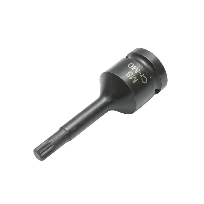 Chiave a bussola a percussione scanalata M8, 78 mm, 1/2 quadrato Cr-Mo