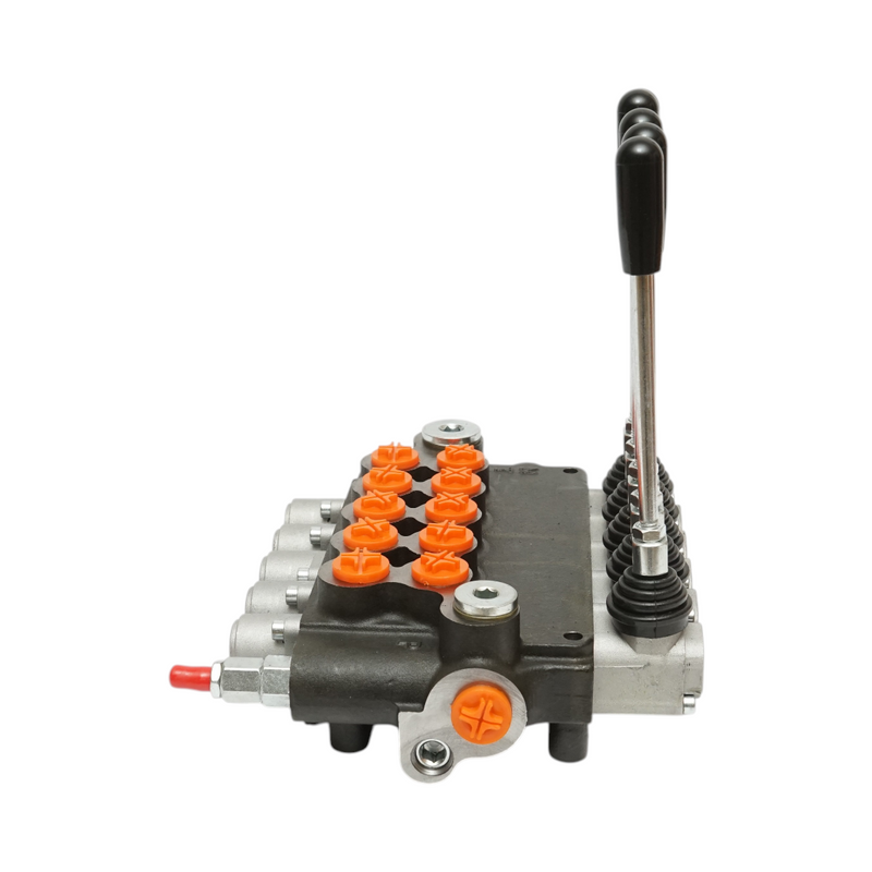 Distributore idraulico 5 leve, portata 80L/min, pressione 200 bar Breckner Germany