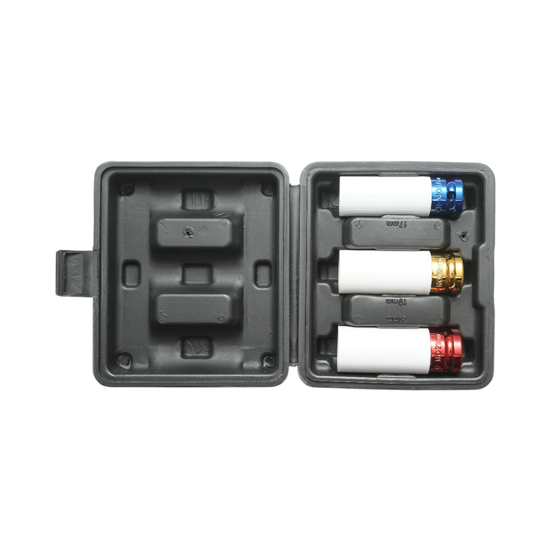 Set di chiavi a bussola a impatto con protezione da 17 mm, 19 mm, 21 mm, quadrate da 1/2 pollice Breckner Germany