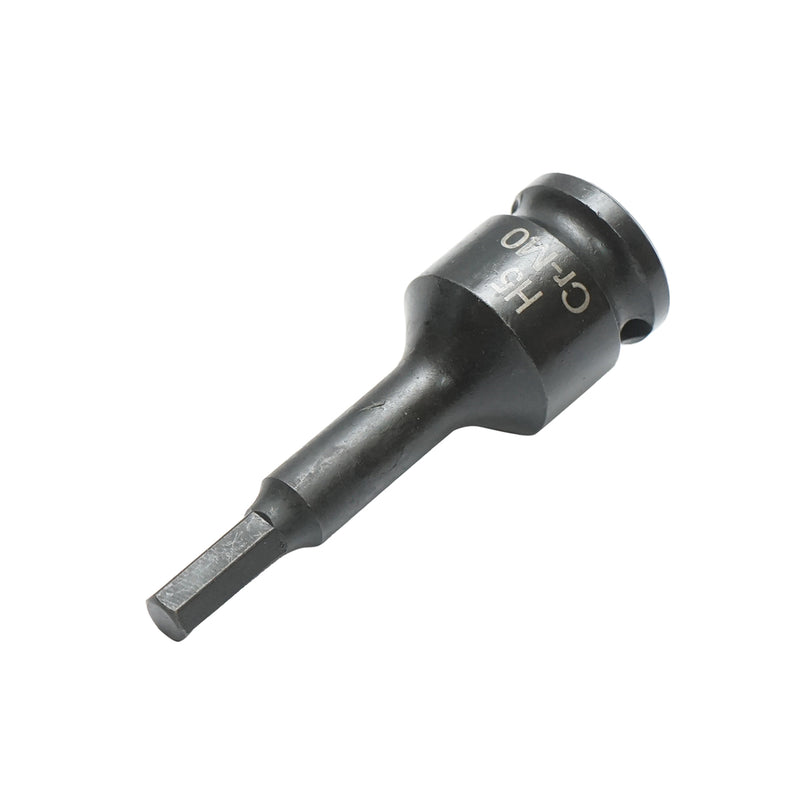 Chiave a bussola a impatto esagonale H5, 60 mm, quadrata 3/8 Cr-Mo