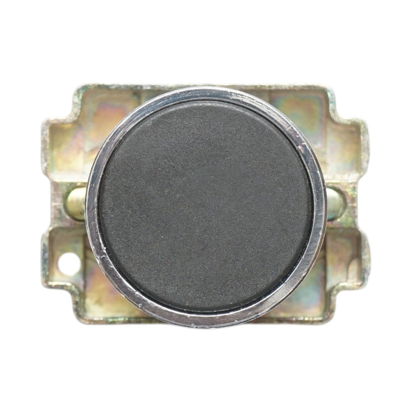 Pulsante in metallo nero con ritorno 1NO+1NC, 400V/10A, LAY5 Breckner Germany