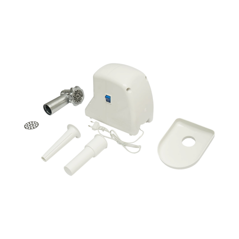 Tritacarne elettrico da 2000 W, 220 V, con lama in acciaio inox, accessorio per insaccati e 2 dischi in acciaio inox (da 5 mm e 7 mm) inclusi.