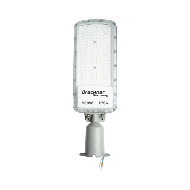 Lampione stradale LED da 100 W, 100-265 V, 6500 K, 11000 lm, montaggio su palo, 470x155x25 mm, IP66 Breckner Germany
