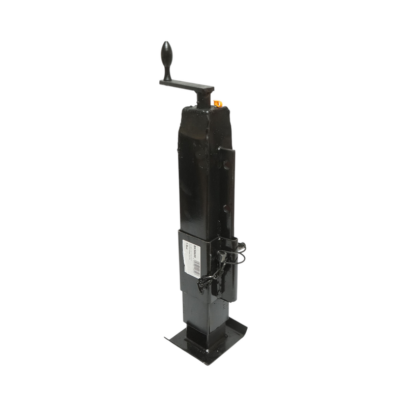 Piede di supporto regolabile per rimorchio con manovella (50 cm), montaggio laterale, cilindro da 80 mm, carico massimo 6.000 kg.