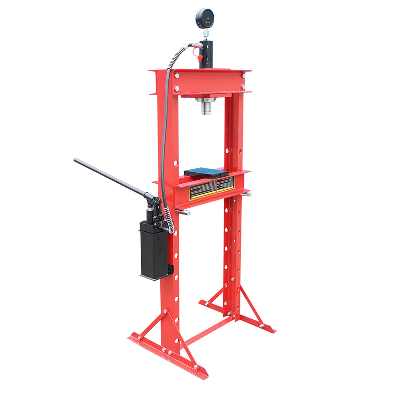 Pressa idraulica 20T, apertura regolabile 0-820mm, corsa pistone 0-150mm