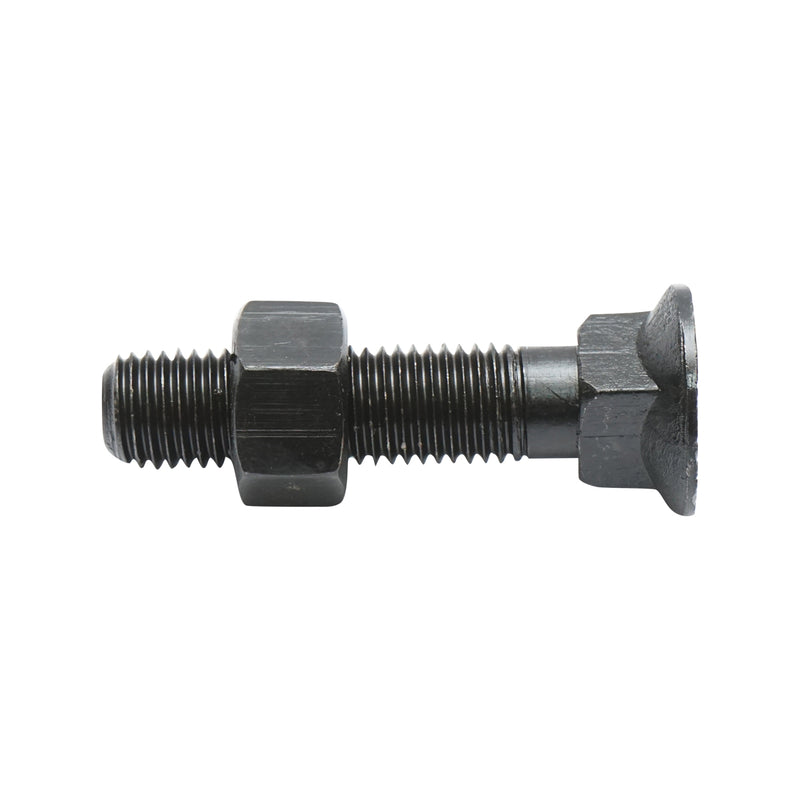 Bullone a testa tonda con sottotesta quadro e dado M16x80 mm