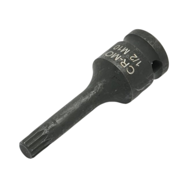Bussola con inserto Spline M10 per avvitatori a impulsi, 78 mm, attacco 1/2", Cr-Mo Breckner Germany