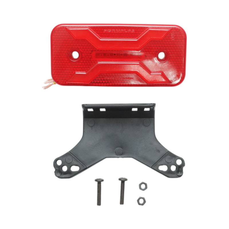 Luce di ingombro laterale a LED rossi con staffa, 12V-24V, 2 funzioni, modello X NEON, 30 LED, 110x52x16 mm Breckner Germany