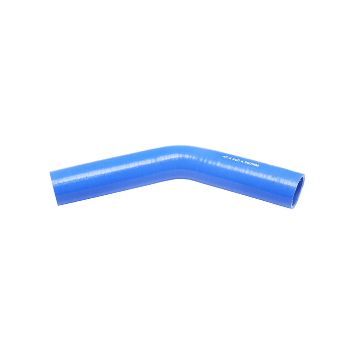 Tubo curvato in silicone a 45 gradi con inserto in tessuto, dimensioni 45x200x200 mm