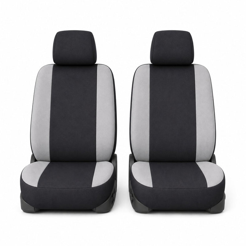 Set coprisedili universali per auto grigio-nero, materiale tessile 8 pezzi